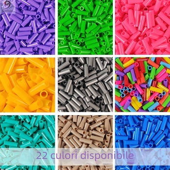 Set de mărgele pentru coarda de sărit: mărgele PE dure, mărgele plate și mărgele drepte pentru sfoară de bambus
