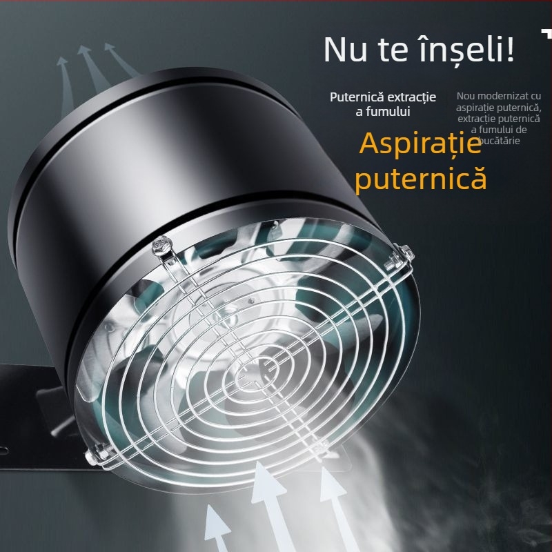 Ventilator de evacuare cu conductă circulară pentru baie, ventilație puternică, ventilator de tavan compact pentru apartamente închiriate