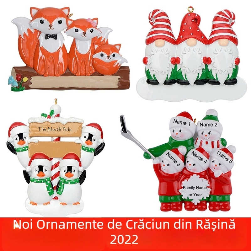 Pandantiv din rășină pentru Crăciun cu nume scris de mână personalizat – ornament DIY pentru brad