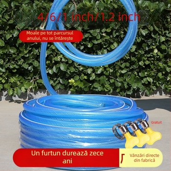 Furtun antifrizon cu aspect de piele de șarpe pentru apă de la robinet, 1/2, 3/4 și 1 inch, furtun flexibil PVC pentru udarea florilor și legumelor