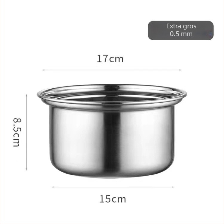 Oală shabu-shabu din oțel inoxidabil, porție pentru o singură persoană, oală mică rotativă, compatibilă cu inducția