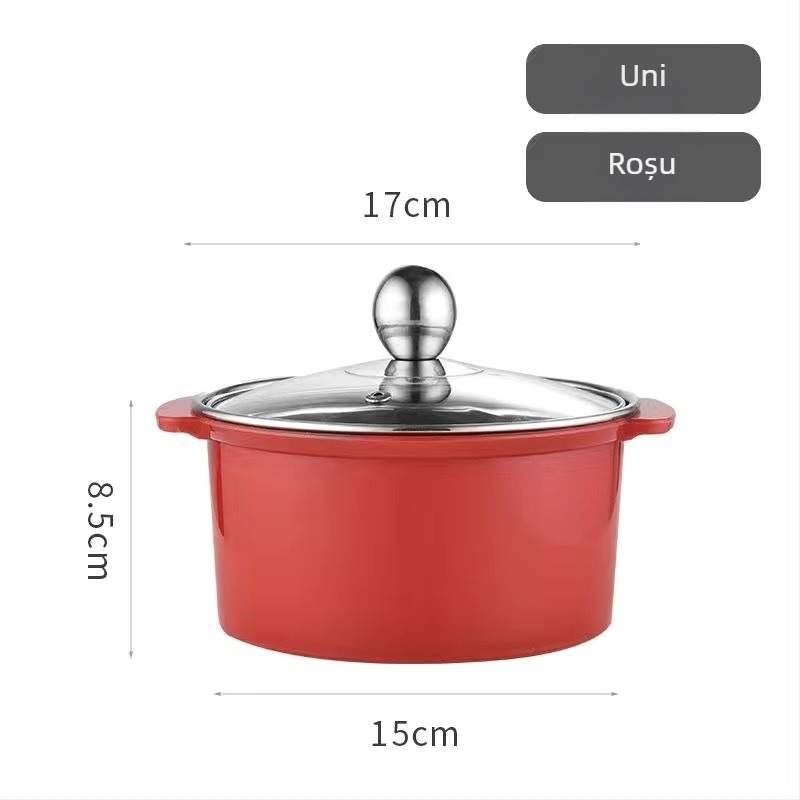 Oală shabu-shabu din oțel inoxidabil, porție pentru o singură persoană, oală mică rotativă, compatibilă cu inducția