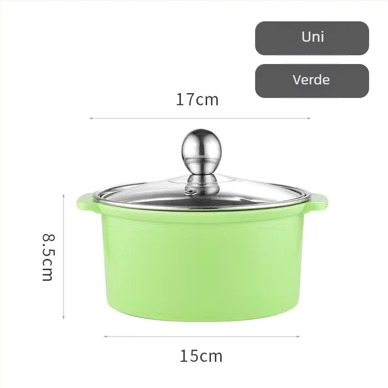 Oală shabu-shabu din oțel inoxidabil, porție pentru o singură persoană, oală mică rotativă, compatibilă cu inducția