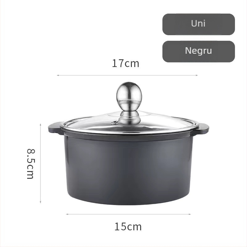 Oală shabu-shabu din oțel inoxidabil, porție pentru o singură persoană, oală mică rotativă, compatibilă cu inducția