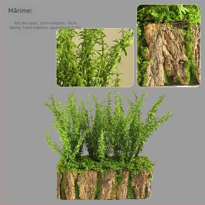 Set de plante verzi artificiale pentru amenajare interioară, ideal pentru colțul de la intrare, separator și peisajul de scări.