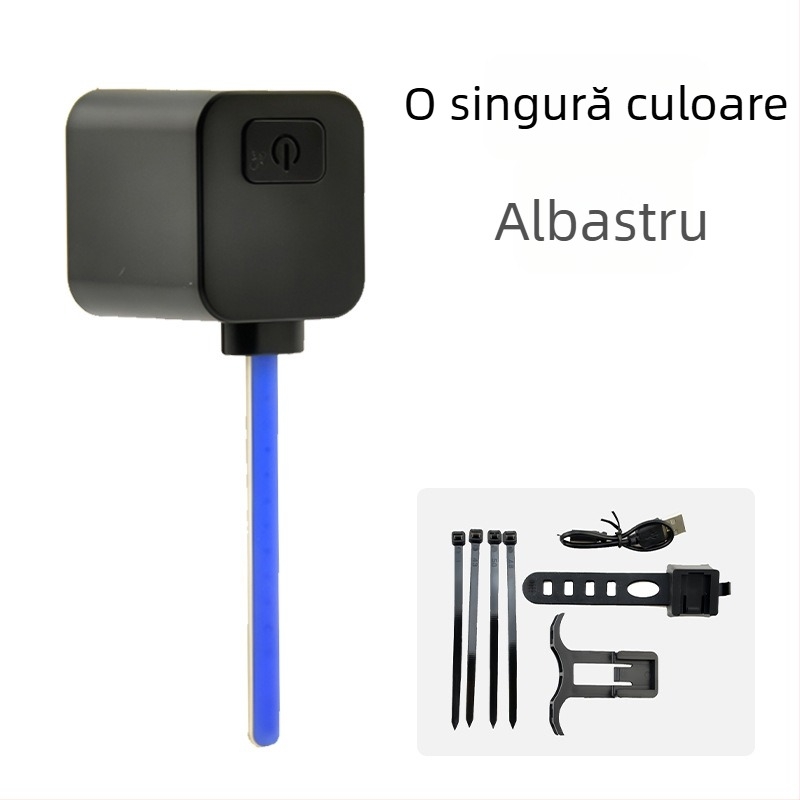 Lumină LED pentru bicicletă de șosea cu benzi LED în flux și segmente înlocuibile, conectare și reîncărcare, lumină de avertizare pentru noapte
