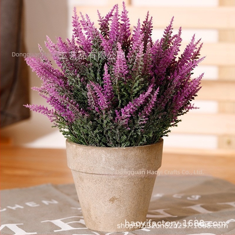 Plantă verde artificială în ghiveci, bonsai decorativ cu flori din plastic, decor pentru interior, înălțime 10–30 cm