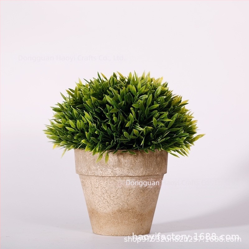 Plantă verde artificială în ghiveci, bonsai decorativ cu flori din plastic, decor pentru interior, înălțime 10–30 cm