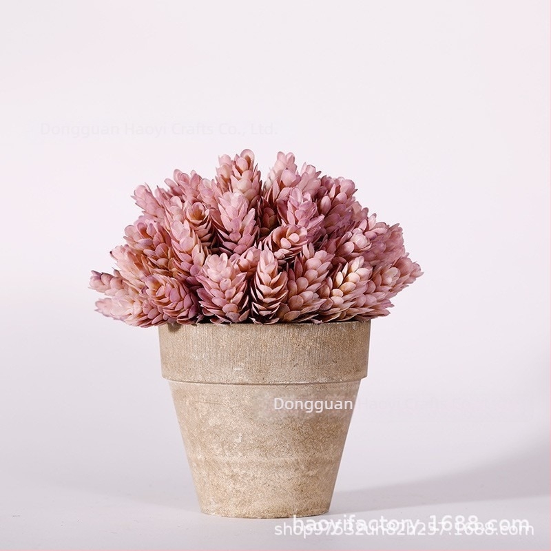 Plantă verde artificială în ghiveci, bonsai decorativ cu flori din plastic, decor pentru interior, înălțime 10–30 cm