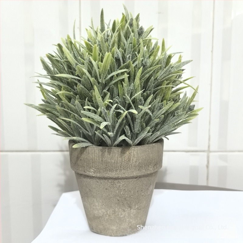 Plantă verde artificială în ghiveci, bonsai decorativ cu flori din plastic, decor pentru interior, înălțime 10–30 cm