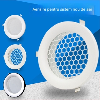 Gură circulară de aer din aluminiu pentru ventilație, evacuare și sistem de aer proaspăt – capac pentru încălzitorul de baie