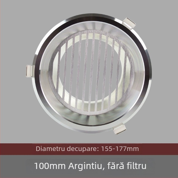 Gură circulară de aer din aluminiu pentru ventilație, evacuare și sistem de aer proaspăt – capac pentru încălzitorul de baie