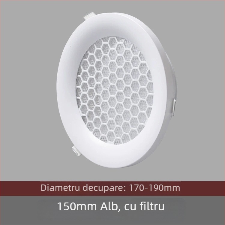 Gură circulară de aer din aluminiu pentru ventilație, evacuare și sistem de aer proaspăt – capac pentru încălzitorul de baie