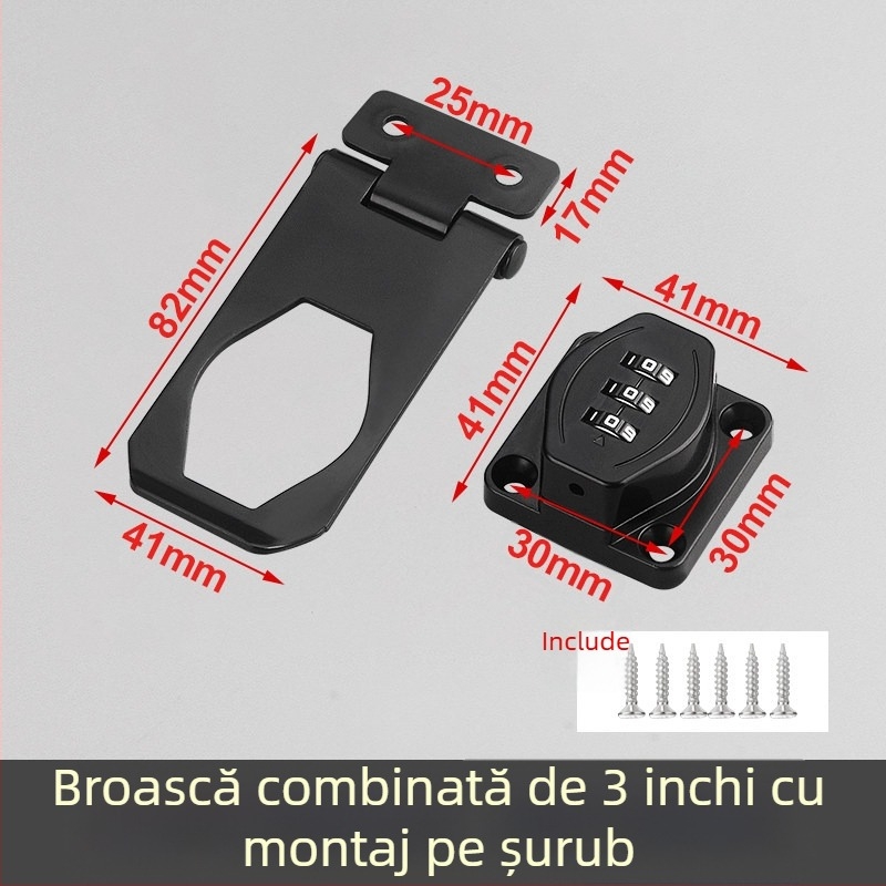Lacăt cu cod, fără găuri, pentru dulapuri și mobilier — pentru sertare și frigider