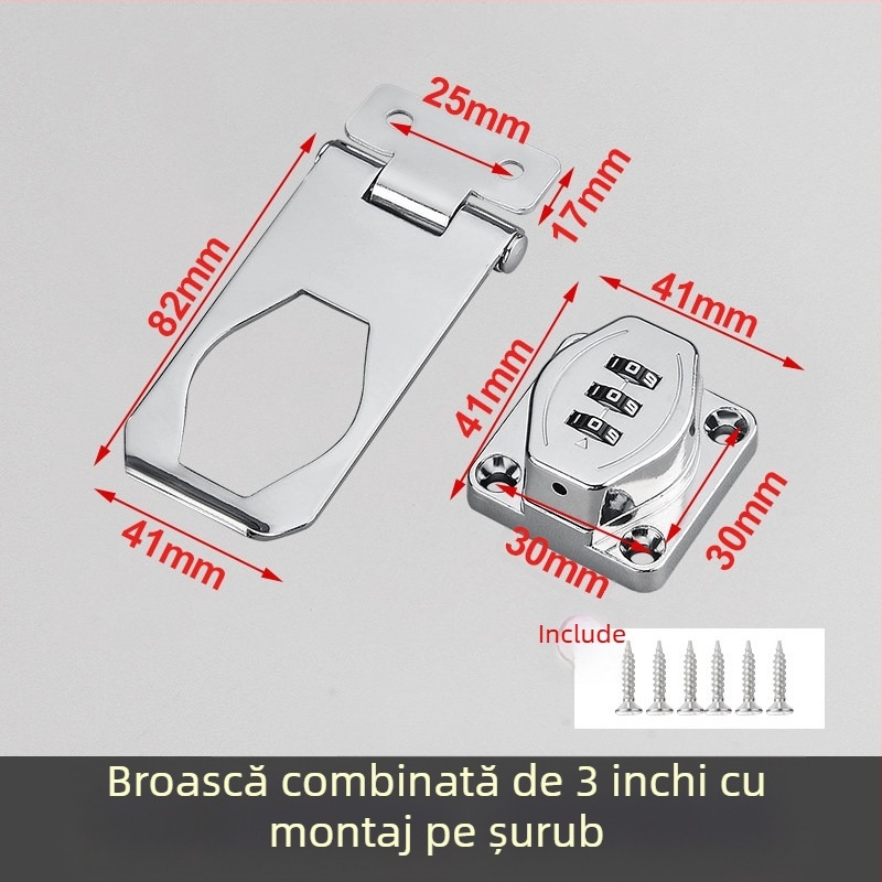 Lacăt cu cod, fără găuri, pentru dulapuri și mobilier — pentru sertare și frigider