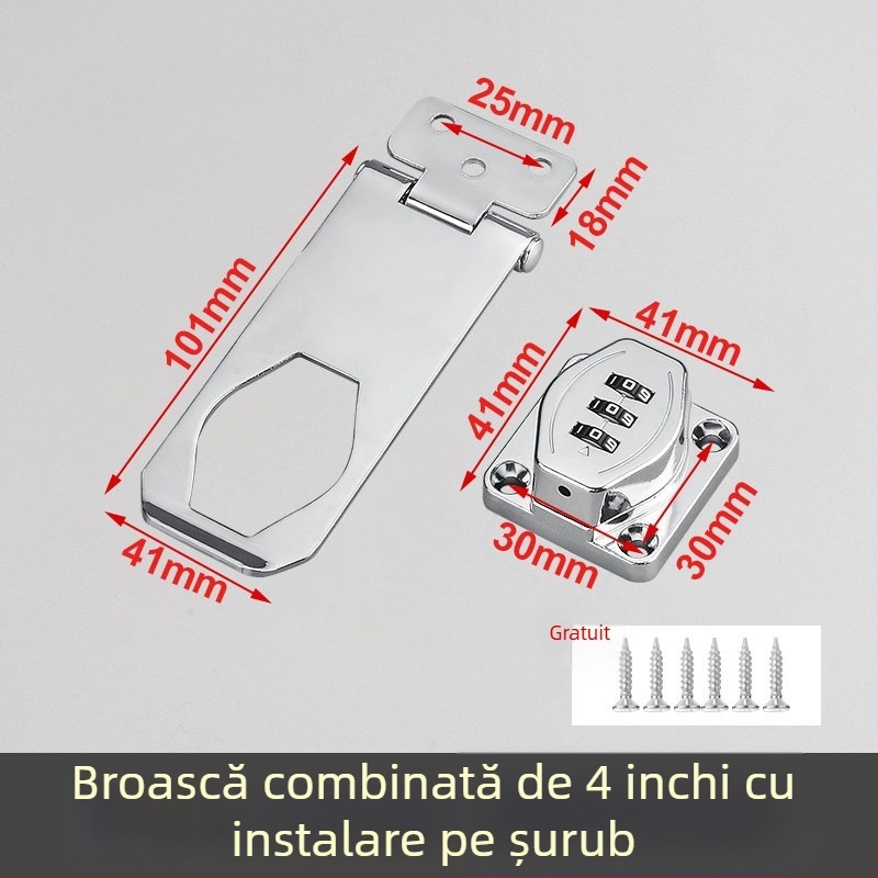 Lacăt cu cod, fără găuri, pentru dulapuri și mobilier — pentru sertare și frigider