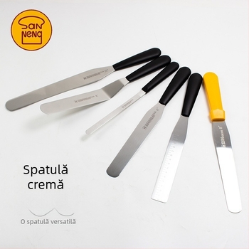 Spatulă pentru tort, 8/10/12 inch, cu lamă pentru demoldare, racletă pentru decorarea cremei, oțel inoxidabil, unealtă de nivelare