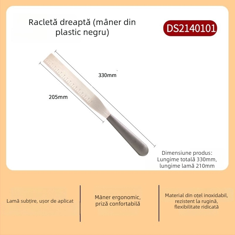 Spatulă pentru tort, 8/10/12 inch, cu lamă pentru demoldare, racletă pentru decorarea cremei, oțel inoxidabil, unealtă de nivelare