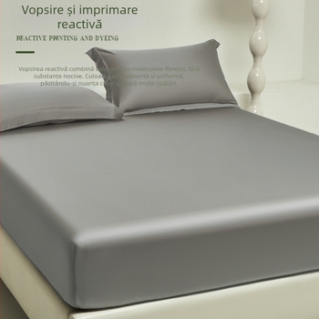 Fitted sheet Lyocell Tencel, 100S, A-grade pentru copii, catifelat și răcoros vara, culoare solidă, pentru pat de 1,5 m