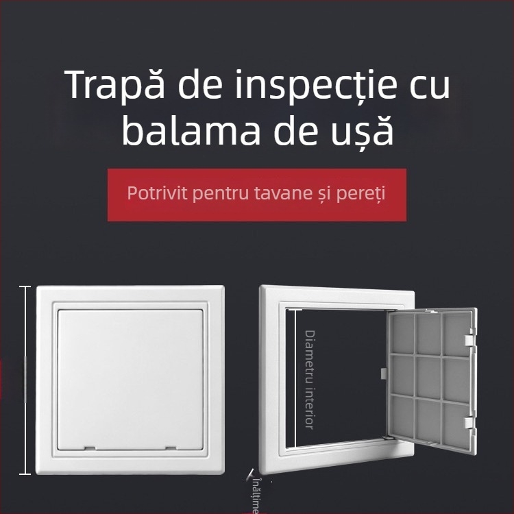 Panou de Acces pentru Întreținere, Montat pe Perete, Capace pentru Țevi de Canalizare din Plastic, Capac Decorativ pentru Canalizarea din Baie