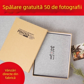 Album foto pentru creștere – DIY manual creativ pentru cuplu, album de amintiri din pânză cu copertă lipită