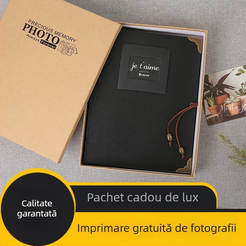 Album foto pentru creștere – DIY manual creativ pentru cuplu, album de amintiri din pânză cu copertă lipită