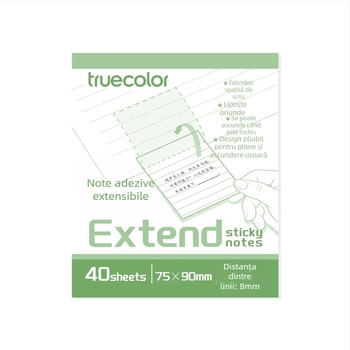 True Color note adezive extensibile, transparente și pliabile, pentru studenți – transparente, care nu acoperă textul, ideale pentru notițe și corectarea greșelilor