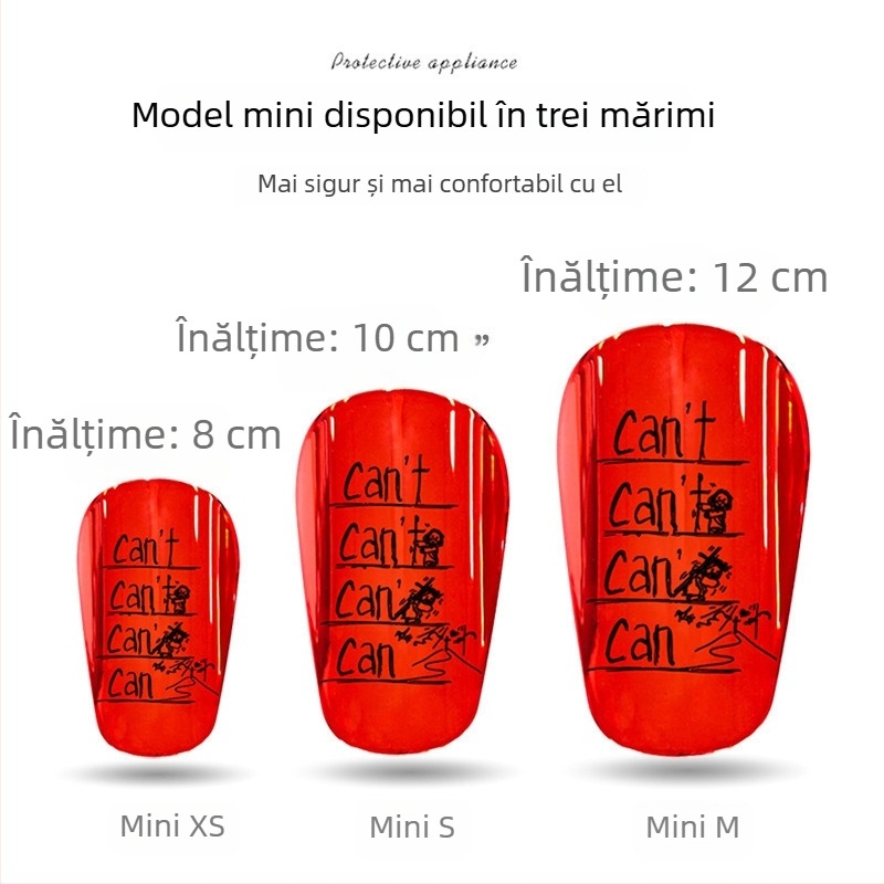 PU mini protecții tibiale cu placă inserată – protecție pentru picior pentru fotbal, baschet și volei