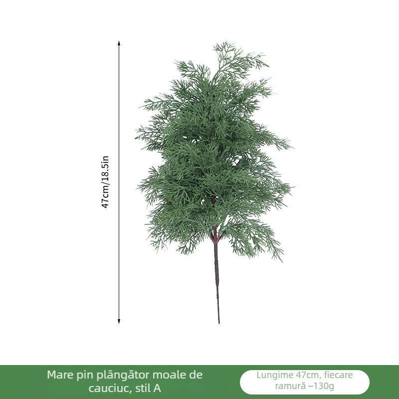 Ramură de brad artificială pentru aranjamente florale de interior, ornament cu ace de pin artificiale