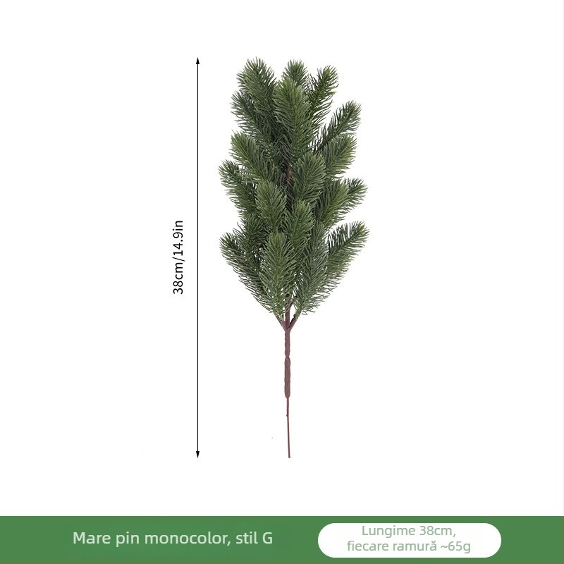 Ramură de brad artificială pentru aranjamente florale de interior, ornament cu ace de pin artificiale