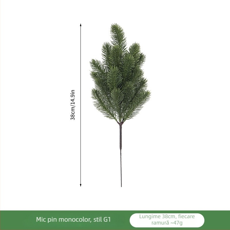 Ramură de brad artificială pentru aranjamente florale de interior, ornament cu ace de pin artificiale