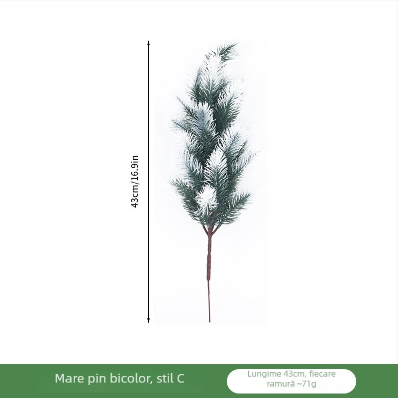 Ramură de brad artificială pentru aranjamente florale de interior, ornament cu ace de pin artificiale