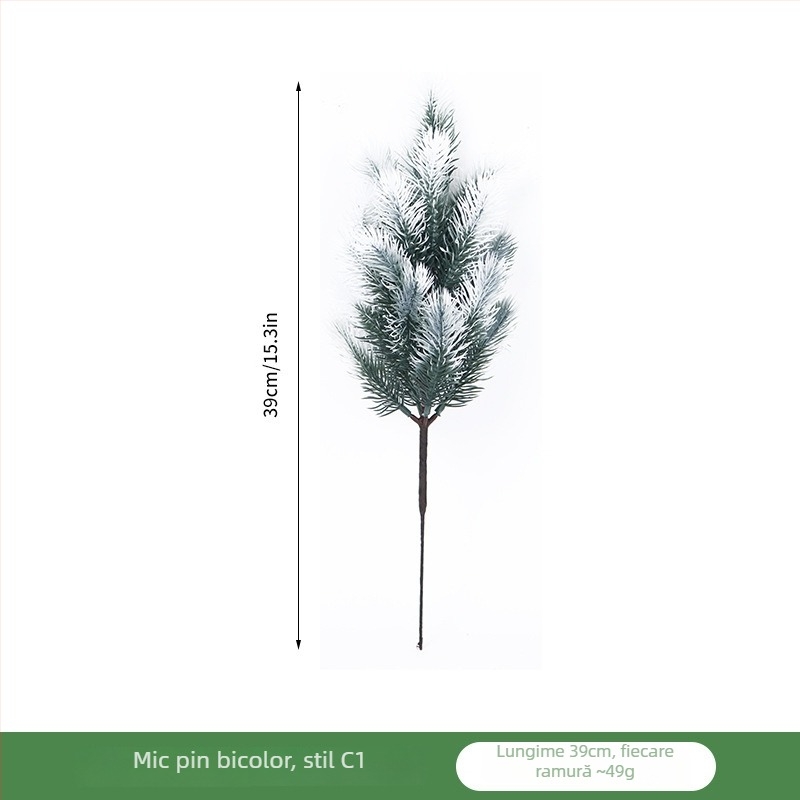 Ramură de brad artificială pentru aranjamente florale de interior, ornament cu ace de pin artificiale