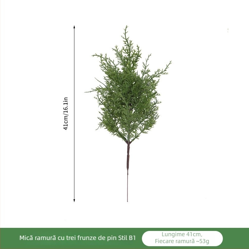 Ramură de brad artificială pentru aranjamente florale de interior, ornament cu ace de pin artificiale