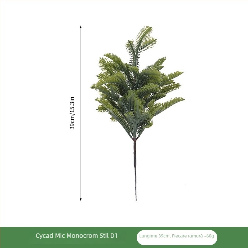 Ramură de brad artificială pentru aranjamente florale de interior, ornament cu ace de pin artificiale