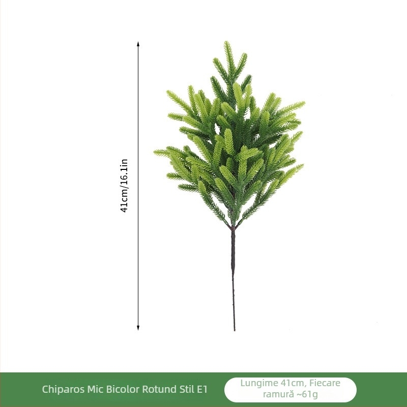 Ramură de brad artificială pentru aranjamente florale de interior, ornament cu ace de pin artificiale
