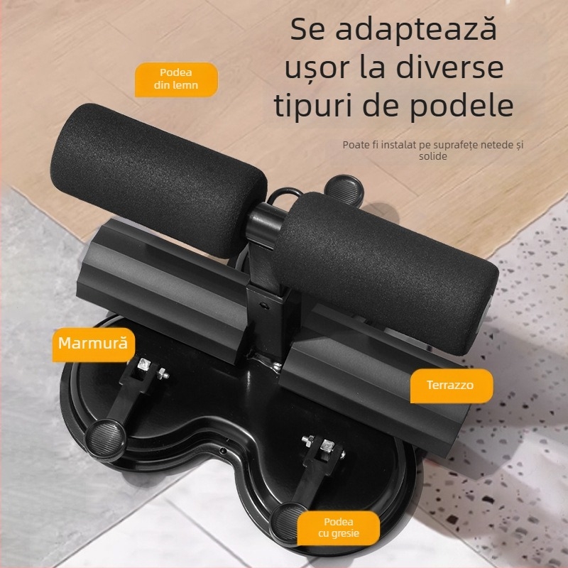 Dispozitiv de asistență pentru abdomene cu funie de ridicare, talie strânsă, cupe de vid duble, echipament de fitness pentru abdomen cu presă cu piciorul