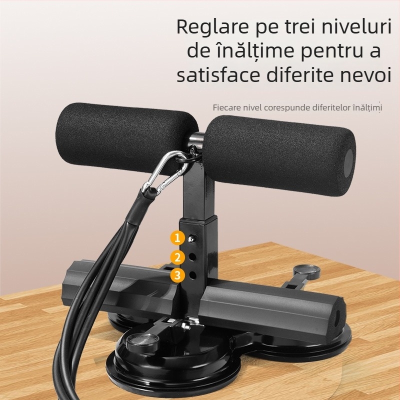 Dispozitiv de asistență pentru abdomene cu funie de ridicare, talie strânsă, cupe de vid duble, echipament de fitness pentru abdomen cu presă cu piciorul