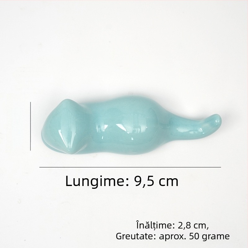 Suport ceramic multifuncțional pentru pixuri cu motive de pisicuțe, balene, iepuri și păsări – decor de birou pentru caligrafie