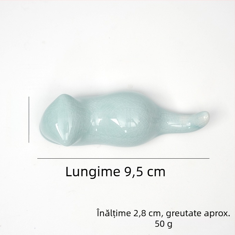 Suport ceramic multifuncțional pentru pixuri cu motive de pisicuțe, balene, iepuri și păsări – decor de birou pentru caligrafie