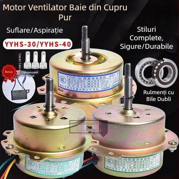 YYHS-3040 Motor de ventilație încastrat pentru plafon, ventilator de evacuare, cu rulment cu bile, motor din cupru integral, universal