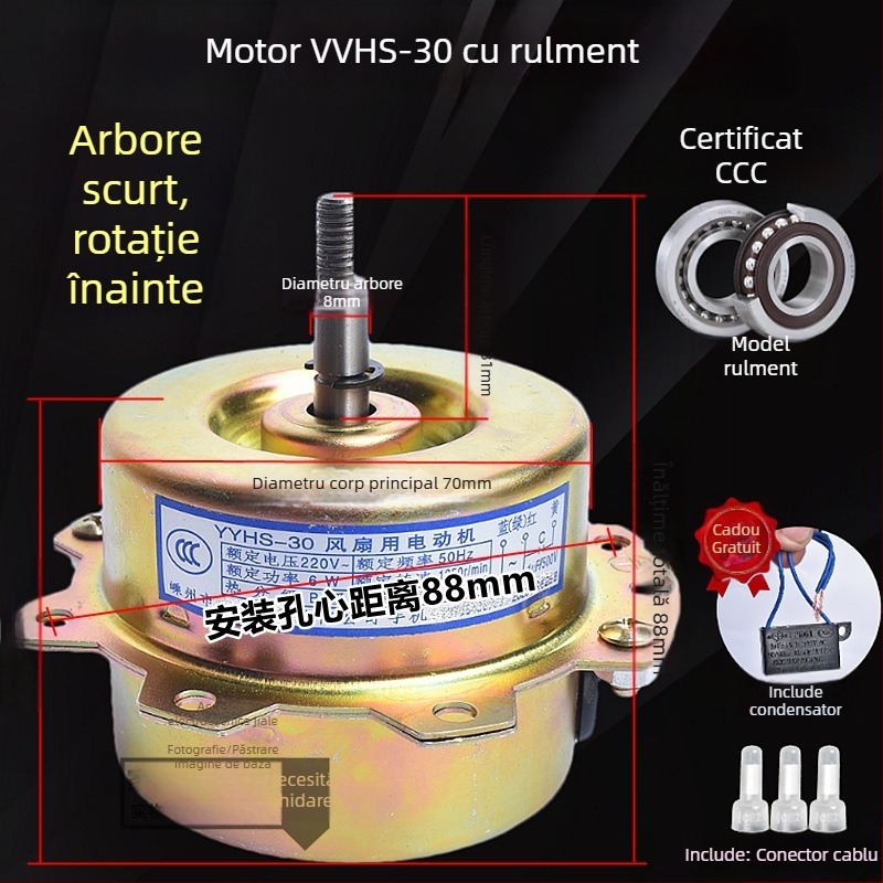 YYHS-3040 Motor de ventilație încastrat pentru plafon, ventilator de evacuare, cu rulment cu bile, motor din cupru integral, universal