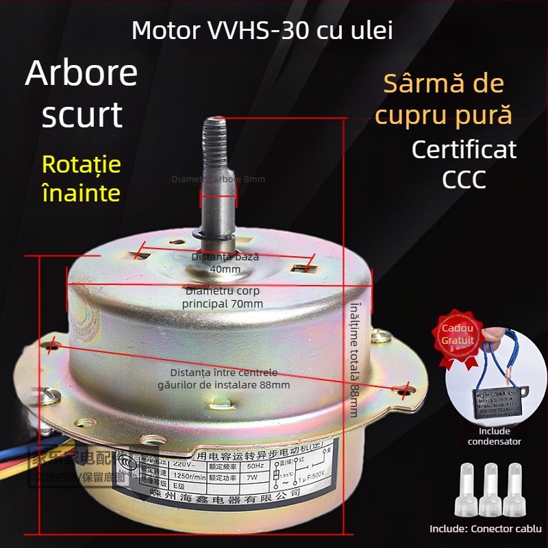 YYHS-3040 Motor de ventilație încastrat pentru plafon, ventilator de evacuare, cu rulment cu bile, motor din cupru integral, universal