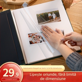 Album foto laminat autocolant, lucrat manual, capacitate mare, amintiri de familie și bebeluș, album de depozitare a fotografiilor