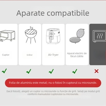Folie de aluminiu alimentară, rezistentă la temperaturi înalte, cu grosime și lățime mari, pentru grătare și coacere, rolă mare