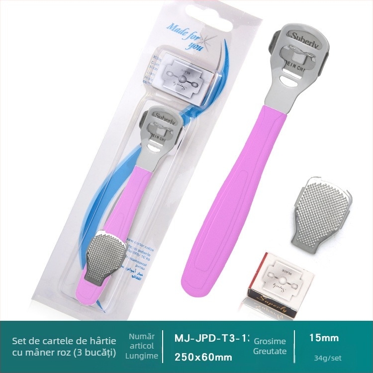 Pila de pedichiură din oțel inoxidabil pentru îndepărtarea pielii moarte — instrument inovator pentru îngrijirea picioarelor