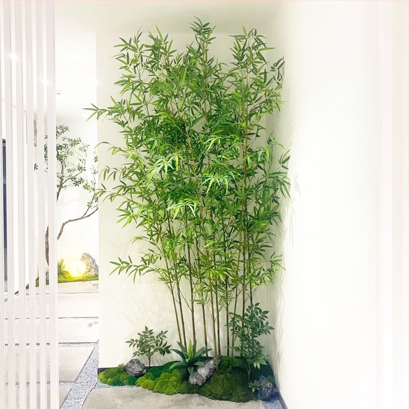 Bambus artificial în stil chinezesc pentru decor interior cu separator de cameră în stil Zen