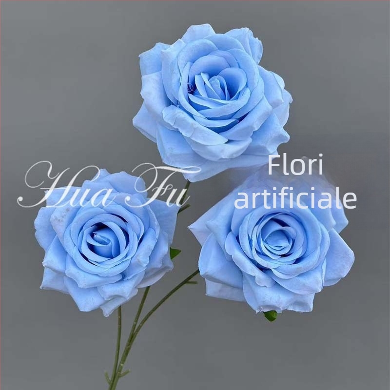 Trandafir artificial cu nuanțe gradient și aspect de piatră prețioasă – decor pentru perete la nuntă