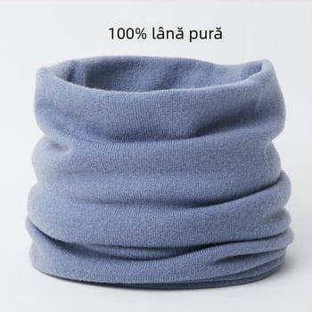 Fular din lână pentru gât, gros pentru iarnă, tricotat, uni