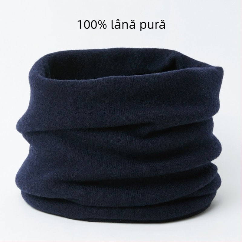 Fular din lână pentru gât, gros pentru iarnă, tricotat, uni